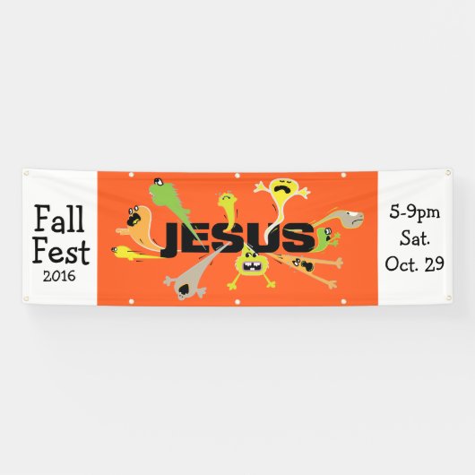Engelachtige Jezus Spandoek (Horizontaal)