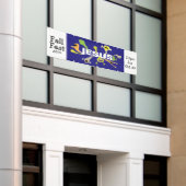 Engelachtige Jezus Spandoek (Buitenkant Gebouw)