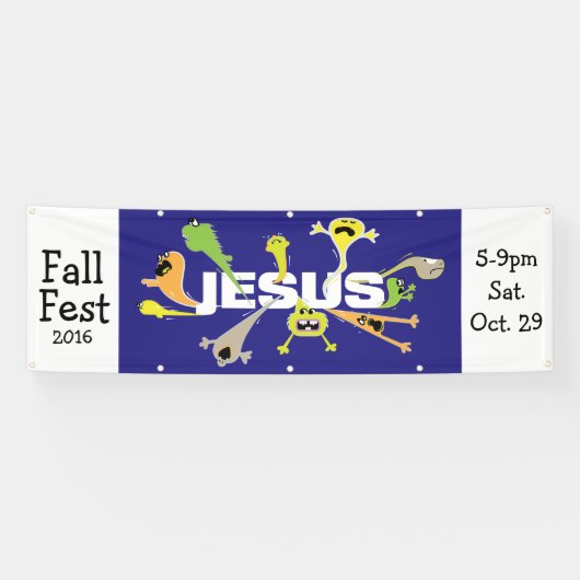 Engelachtige Jezus Spandoek (Horizontaal)