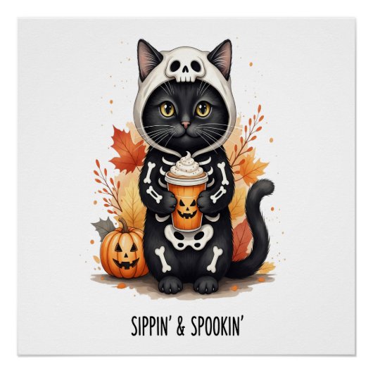 Engelachtige Katte Halloween Perfect Poster (Voorkant)