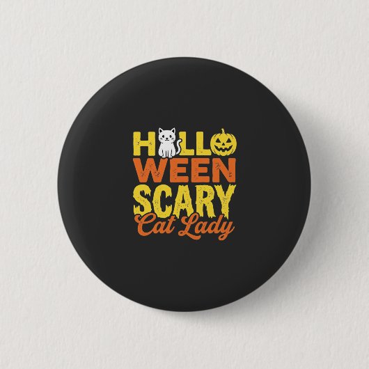Engelachtige kattenvrouw Halloween-ontwerp_1 Ronde Button 5,7 Cm (Voorkant)