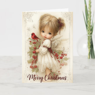 Engelachtige kerstgroetkaart kaart