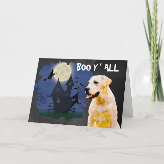 Engelachtige Labrador Halloween Kaart (Voorkant)