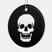 Engelachtige lachende schedel keramisch ornament (Links)
