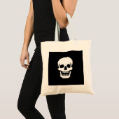Engelachtige lachende schedel tote bag (Voorkant (product))