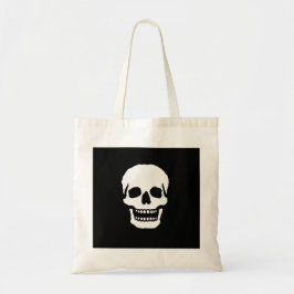 Engelachtige lachende schedel tote bag