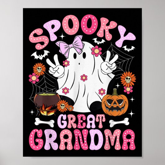 Engelachtige Oma Halloween Oma G Poster (Voorkant)