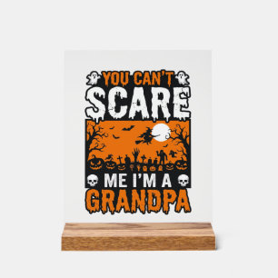 Engelachtige Opa Vintage Halloween Shirt Ontwerp_1 Acryl Bord