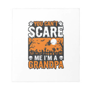 Engelachtige Opa Vintage Halloween Shirt Ontwerp_1 Notitieblok