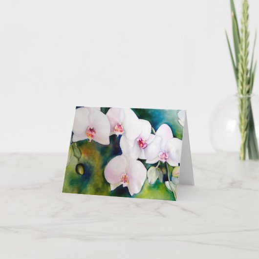 Engelachtige Orchideeën notecard, met envelop Kaart (Voorkant)