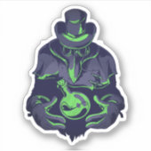 Engelachtige pestdokter Halloween-cadeau gotisch o Sticker (Voorkant)