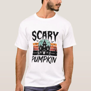 Engelachtige Pompoen Vintage Geheime Huis Hallowee T-shirt