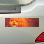 Engelachtige pop en rat bumpersticker (Op auto)