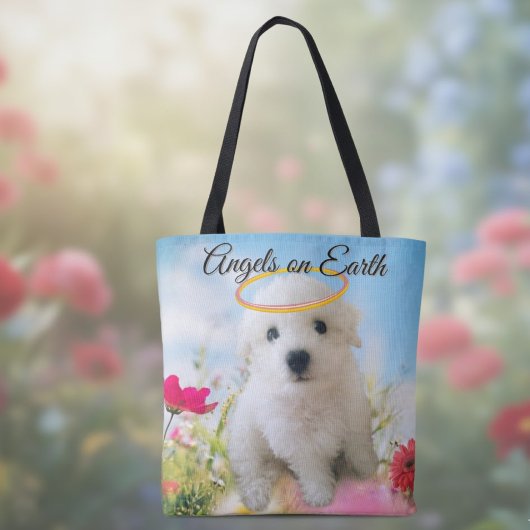 Engelachtige Puppy Tote Bag