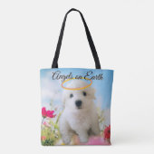 Engelachtige Puppy Tote Bag (Achterkant)