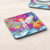 Engelachtige Robot Bier Onderzetter (Linkerzijde)