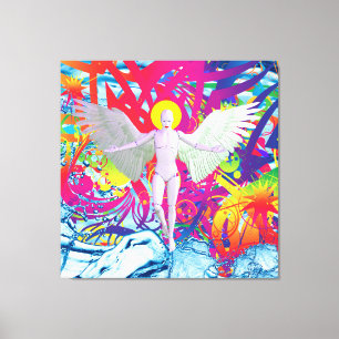 Engelachtige Robot Canvas Afdruk