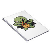 Engelachtige schildpad vampier Halloween Oversized Notitieboek (Rechterzijde)