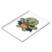Engelachtige schildpad vampier Halloween Oversized Notitieboek (Linkerzijde)