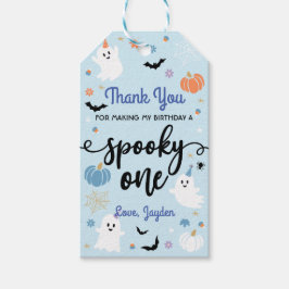 Engelachtige Spook Halloween 1e Verjaardag Cadeaulabel