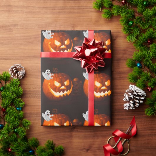Engelachtige Spook Halloween Cadeaupapier (Feestdagen Geschenken)