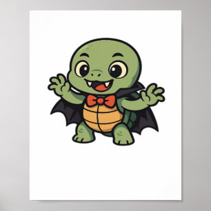Engelachtige vampier Halloween-reuzen T-shirt Poster