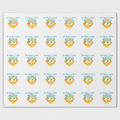 Engelachtige verrassing emoji cadeaupapier (Vlak)