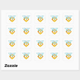 Engelachtige verrassing emoji vierkante sticker