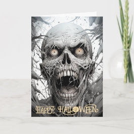 Engelachtige Zombie Halloween Feestdagen Kaart