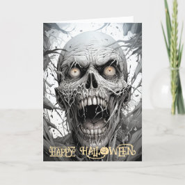 Engelachtige Zombie Halloween Feestdagen Kaart