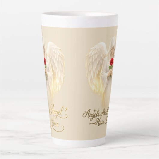 EngelachtigGeloof GoudenHart Latte Mok (Voorkant)