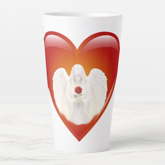 EngelachtigGeloof ZilverHart Latte Mok (Voorkant)