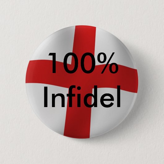 Engeland 100% Infidel Ronde Button 5,7 Cm (Voorkant)