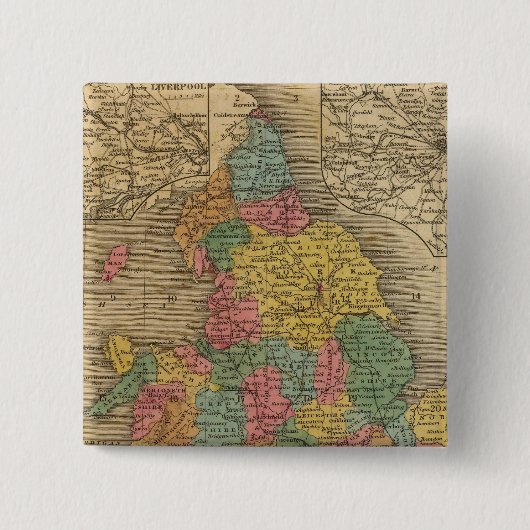 Engeland 11 vierkante button 5,1 cm (Voorkant)
