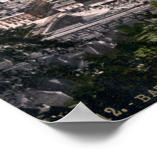  Engeland 1895 Panorama, Bath City Poster (Hoek)