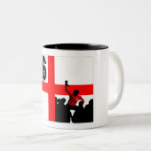 Engeland 1966 tweekleurige koffiemok (Voorkant rechts)