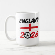 Engeland 2026 Voetbalfan Design, Kruis en Voetbal