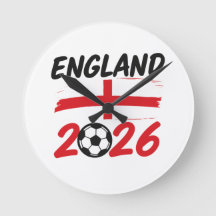 Engeland 2026 Voetbalfan Design, Kruis en Voetbal