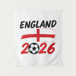 Engeland 2026 Voetbalfan Design, Kruis en Voetbal Wandkleed