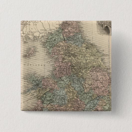 Engeland 3 vierkante button 5,1 cm (Voorkant)