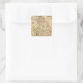 Engeland 4 vierkante sticker (Tas)