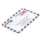 ENGELAND Air Mail Bruiloft Bewaar de datum 3x4 Magneet (Linkerzijde)
