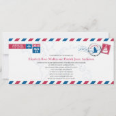 Engeland Airmail Wedding Invitation Kaart (Voorkant)