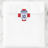 Engeland Allegiance Fans - Naam Nummer Vierkante Sticker (Tas)