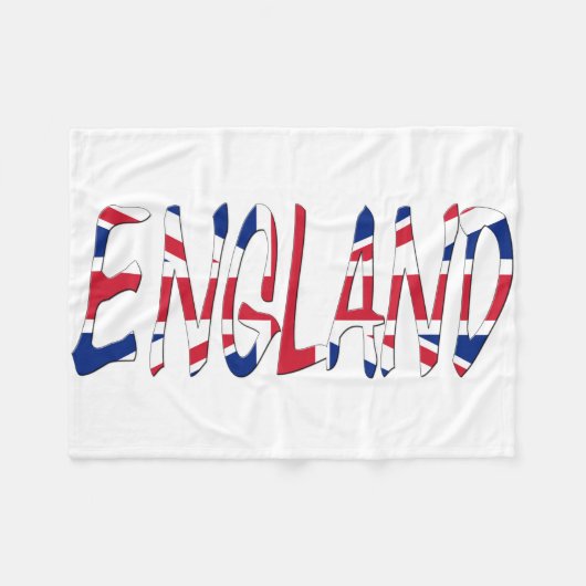 Engeland bedekte de Union Jack Flag Fleece Deken (Voorkant (Horizontaal))