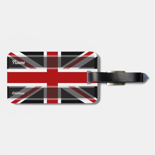 Engeland - Black Red White Bagagelabel (Achterkant horizontaal)