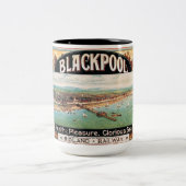  Engeland Blackpool Seaside Advert Tweekleurige Koffiemok (Center)