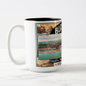 Engeland Blackpool Seaside Advert Tweekleurige Koffiemok (Links)