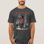 Engeland Buckingham Palace Guard en Bulldog T-shirt (Voorkant)