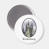 Engeland Canterbury Kerk Spiralen Zwart Gibney Magneet (Voorkant / Achterkant)